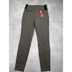 Spanx Classic Twill Leggings Womens Large Brownstone‎ Slimming Pull On Pants
